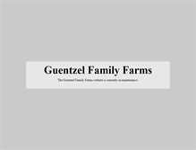Tablet Screenshot of guentzelfamilyfarms.com